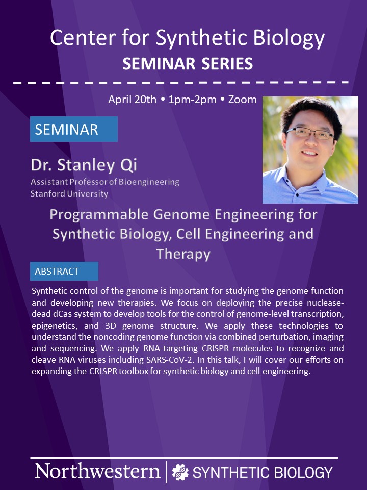 Dr. Stanley Qi CSB Seminar Flyer