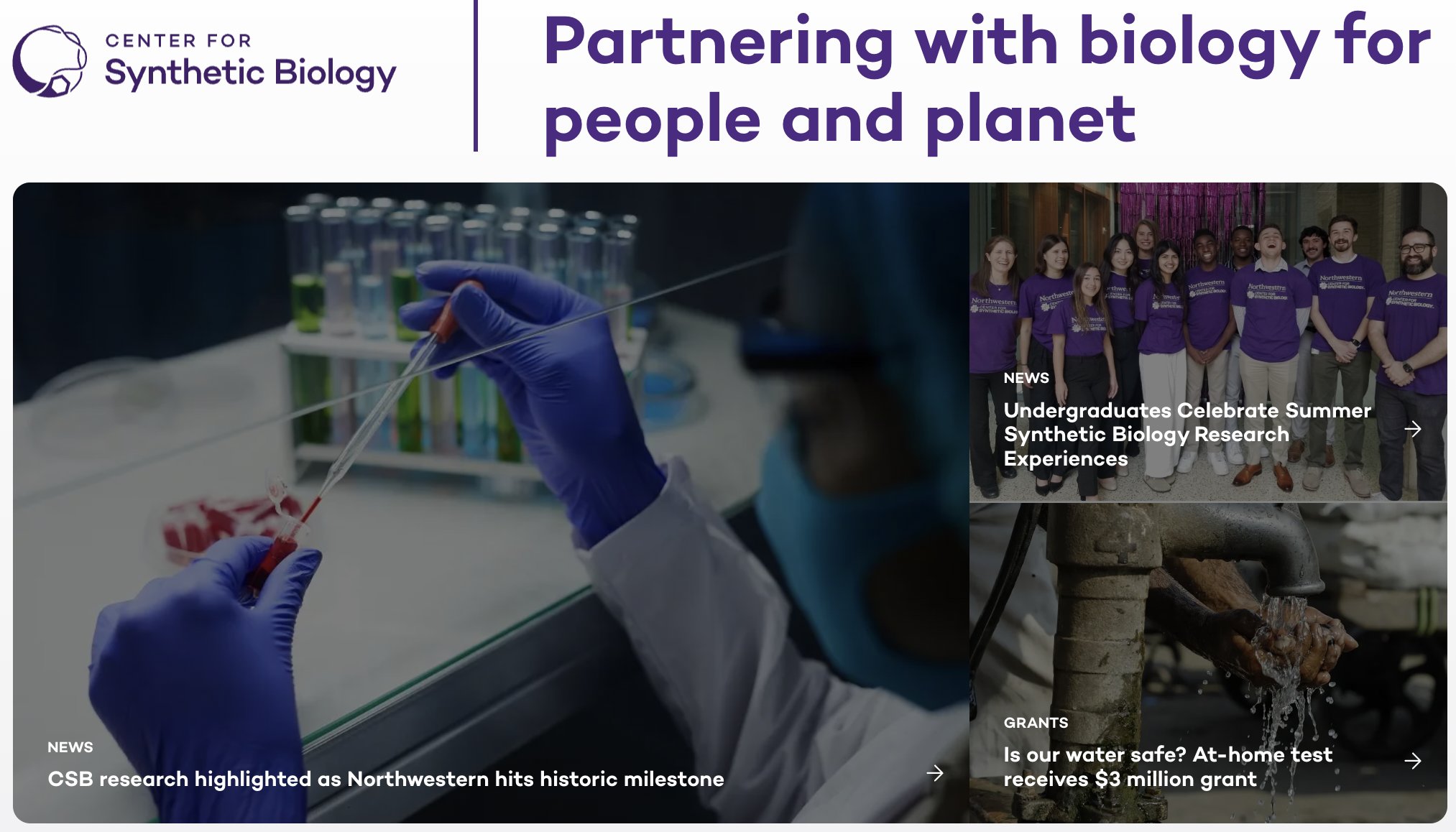 Partnering with Biology | Center for Synthetic Biology